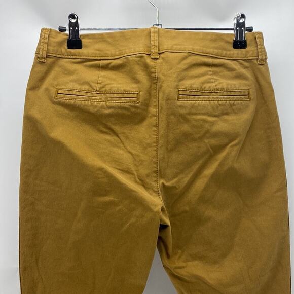 Old Navy Pixie Pant Stretch Ankle Chino Ochre Brown with tuxedo stripe on side - Picture 5 of 10